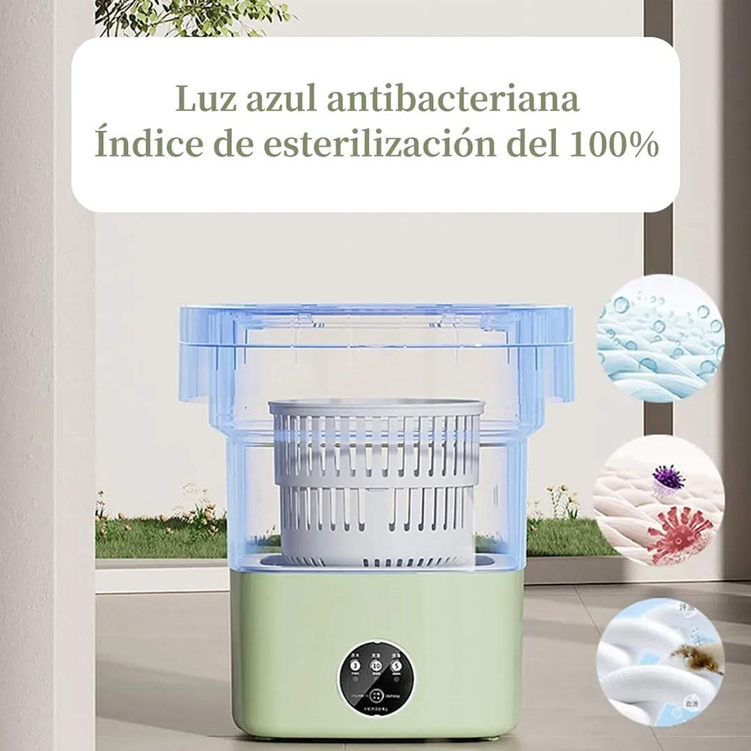 Mini Lavadora Portátil Plegable Ultrasónica Mcasa Hogar 9L 220V/110V 3