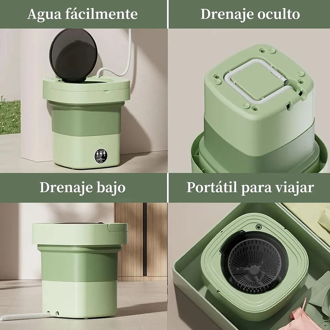 Mini Lavadora Portátil Plegable Ultrasónica Mcasa Hogar 9L 220V/110V 4