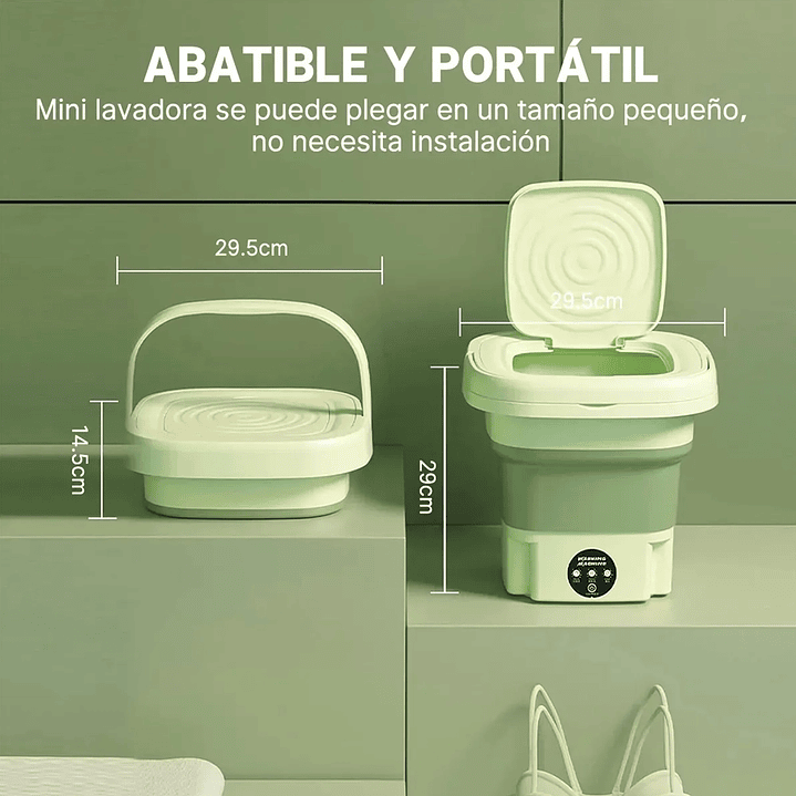 Mini Lavadora Portátil Plegable Ultrasónica Mcasa Hogar 9L 220V/110V 9