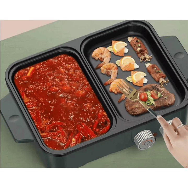 Sartén Eléctrico Multiuso 1000W con Tapa de Vidrio Rosa – Olla Eléctrica 1L 5