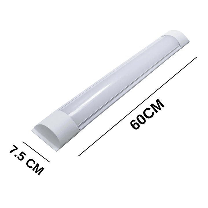 Tubo LED Regleta Plana 28W 60cm Luz Fría 6500K mcasa 2