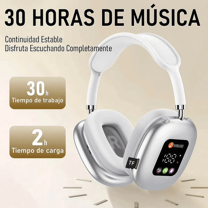 Audífonos mcasa MAX Bluetooth Inalámbricos Over-Ear Cancelación de Ruido  7