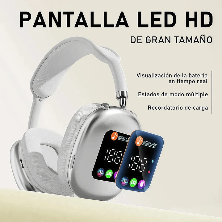 Audífonos mcasa MAX Bluetooth Inalámbricos Over-Ear Cancelación de Ruido  13