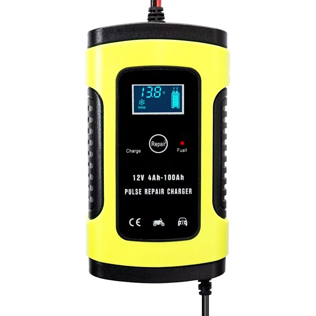 Cargador de Batería Inteligente 12V 6A con Pantalla LCD para Autos y Motos 1