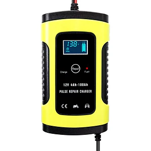 Cargador de Batería Inteligente 12V 6A con Pantalla LCD para Autos y Motos