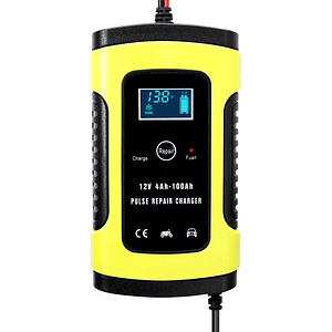 Cargador de Batería Inteligente 12V 6A con Pantalla LCD para Autos y Motos