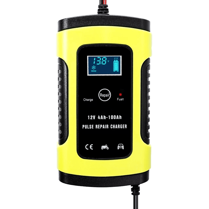 Cargador de Batería Inteligente 12V 6A con Pantalla LCD para Autos y Motos 1