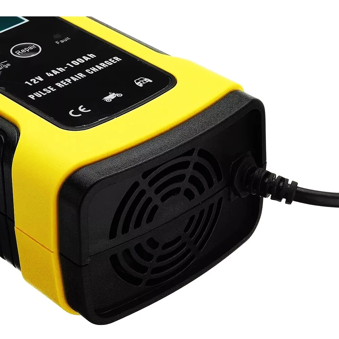 Cargador de Batería Inteligente 12V 6A con Pantalla LCD para Autos y Motos 4