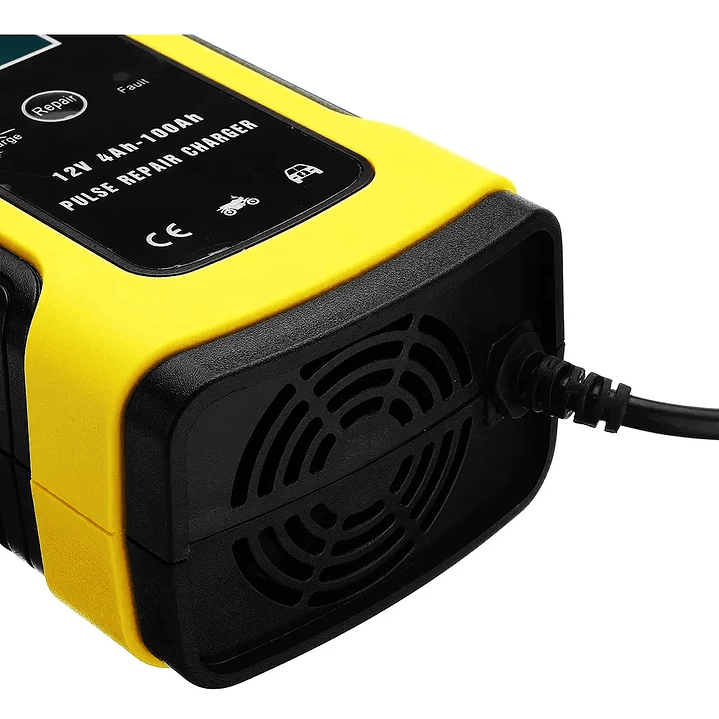 Cargador de Batería Inteligente 12V 6A con Pantalla LCD para Autos y Motos 4