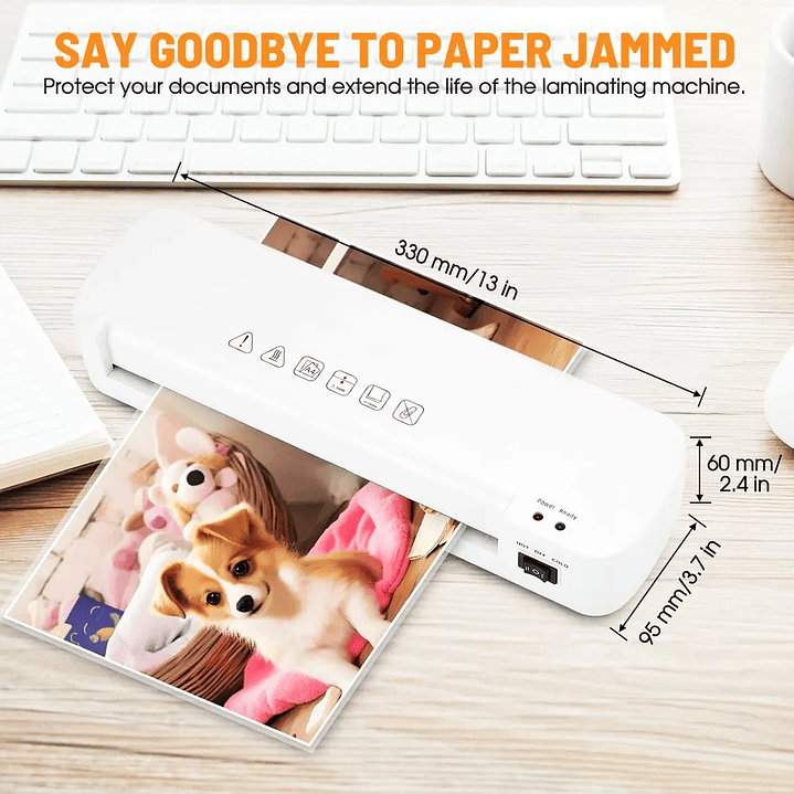 Termolaminadora Plastificadora Térmica A4 220V 200W para Documentos y Fotos 4