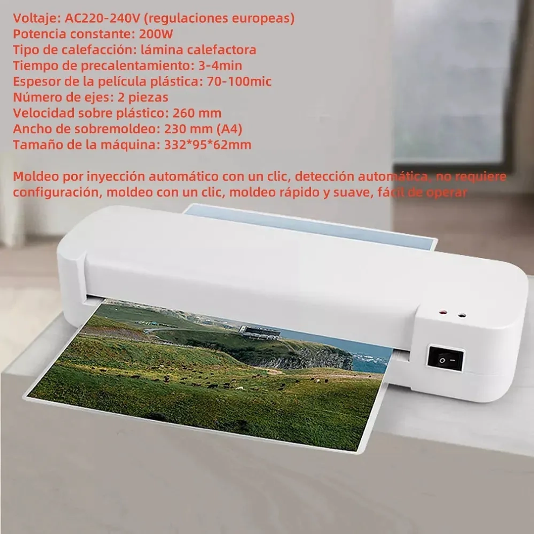 Termolaminadora Plastificadora Térmica A4 220V 200W para Documentos y Fotos 7