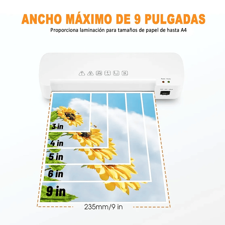 Termolaminadora Plastificadora Térmica A4 220V 200W para Documentos y Fotos 8