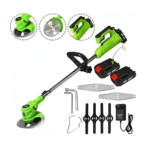 Cortadora de Césped Inalámbrica Brushless 48V con 2 Baterías Verde Lima