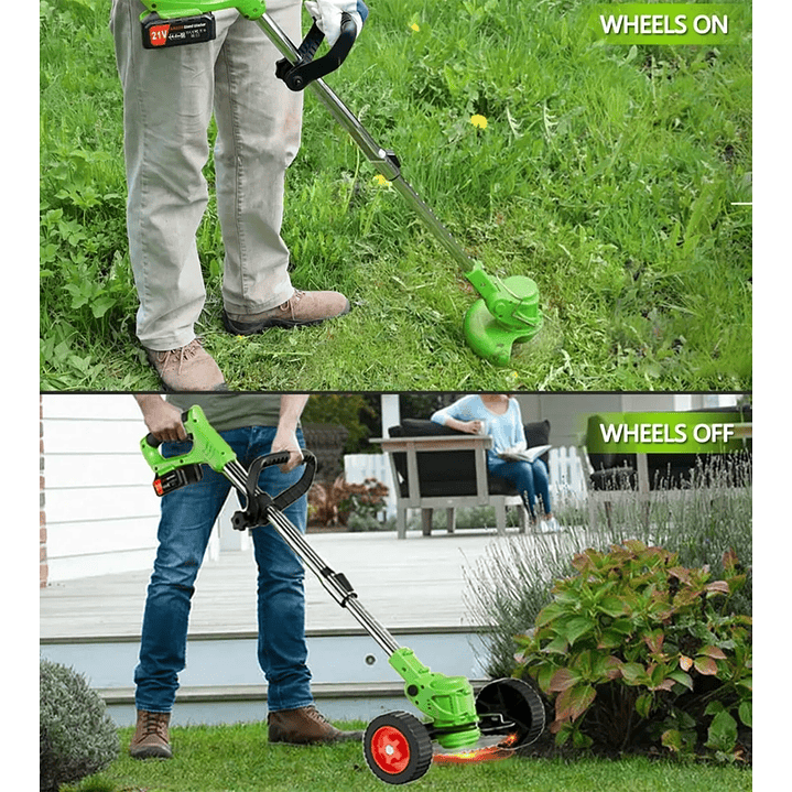 Cortadora de Césped Inalámbrica Brushless 48V con 2 Baterías Verde Lima 4