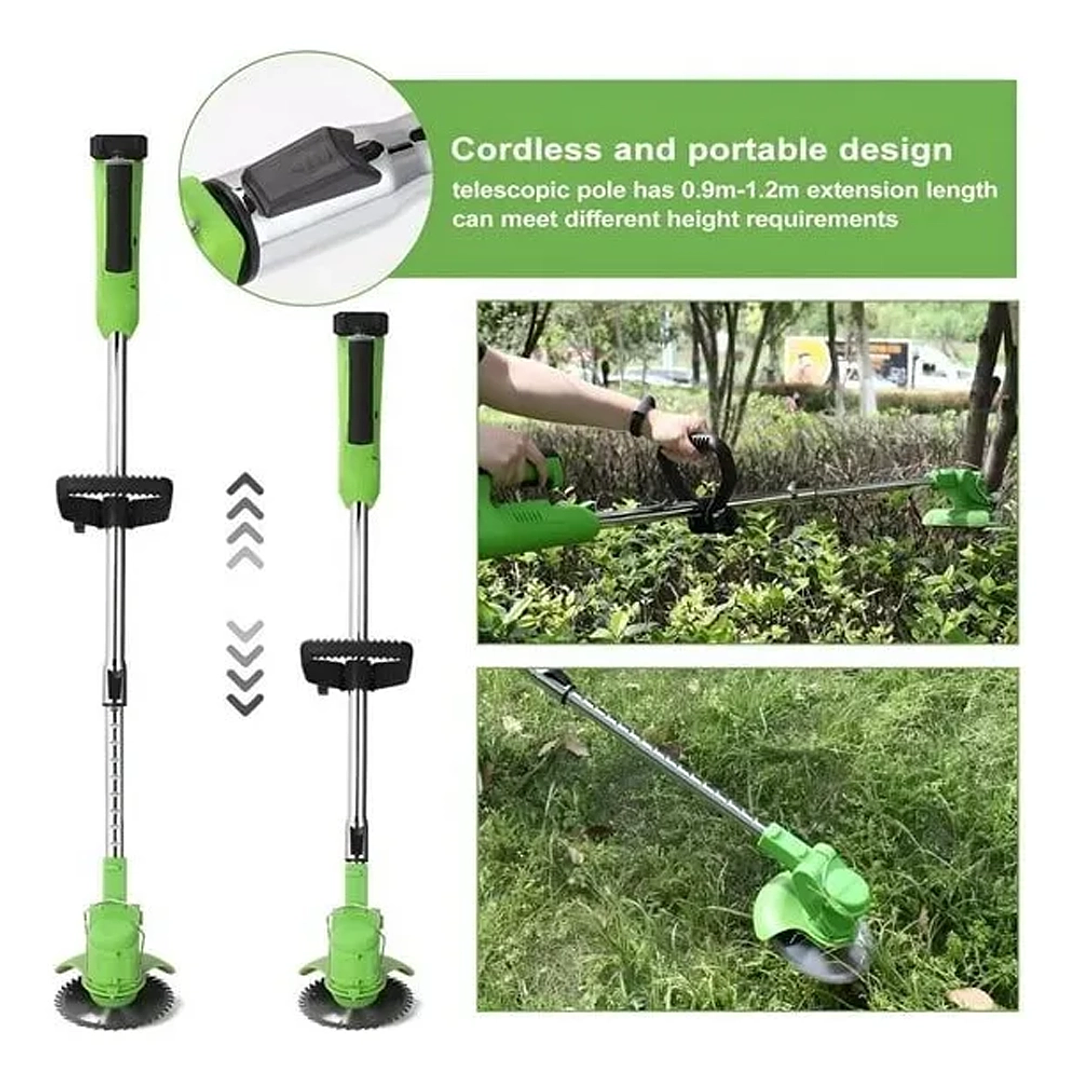 Cortadora de Césped Inalámbrica Brushless 48V con 2 Baterías Verde Lima 3