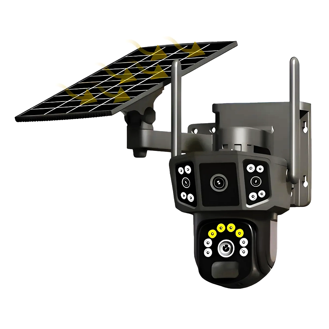 Cámara de Seguridad Inteligente Solar Wi-Fi PTZ 360° Negro con Visión Nocturna y Audio Bidireccional 1