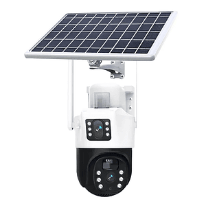 Cámara de Seguridad Exterior Solar 360° Wi-Fi 4MP Full HD con Visión Nocturna y Audio Bidireccional