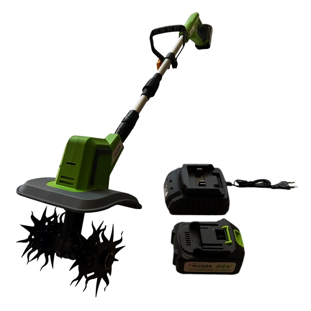 Cultivador Eléctrico de Jardín Portátil Inalámbrico MCA-200BL con Batería de Litio y 4 Cuchillas 2