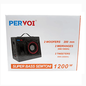 Subwoofer Para Auto 1200w Pervoi Super Bass Semtoni Mcasa