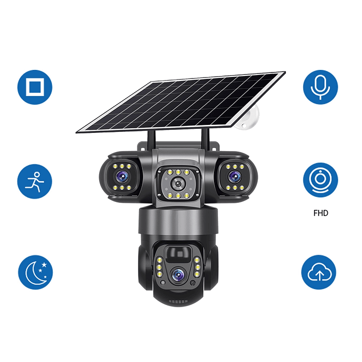 Camara Solar Inteligente 360° Vision Nocturna Color Mcasa 3