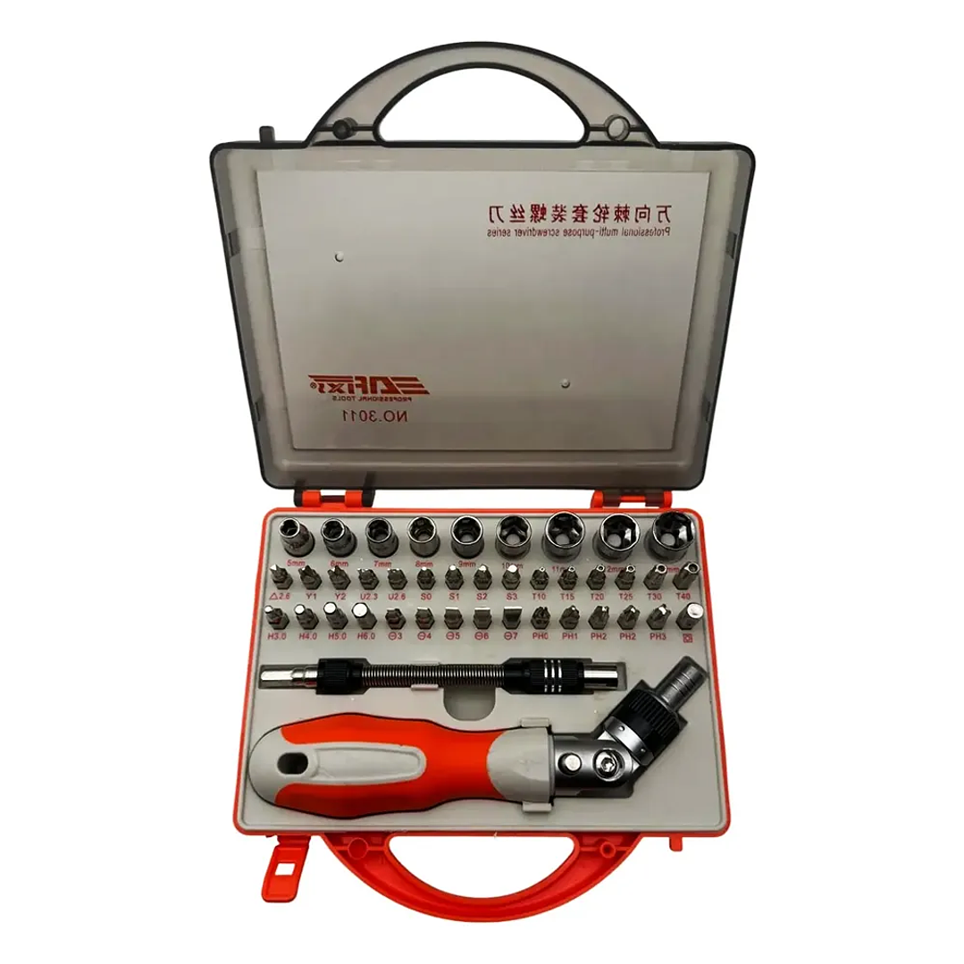 Kit Destornillador con Dados y Chicharra 41 Piezas – Maletín Portátil 1