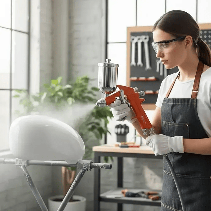 Pistola para Pintar por Gravedad 400 ml Alta Presión – Boquilla Ajustable 4