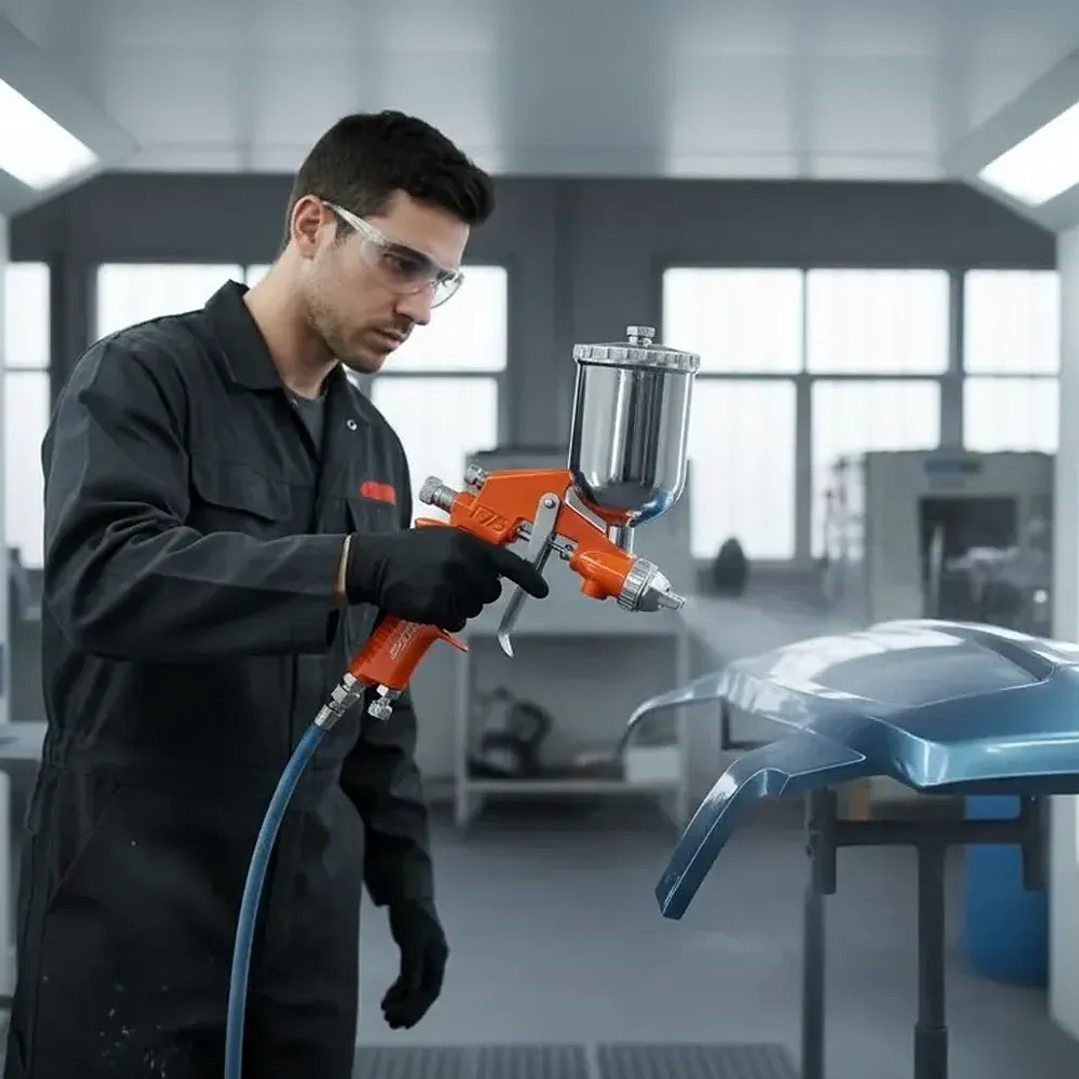 Pistola para Pintar por Gravedad 400 ml Alta Presión – Boquilla Ajustable 5