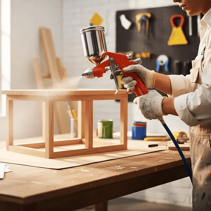 Pistola para Pintar por Gravedad 400 ml Alta Presión – Boquilla Ajustable 6