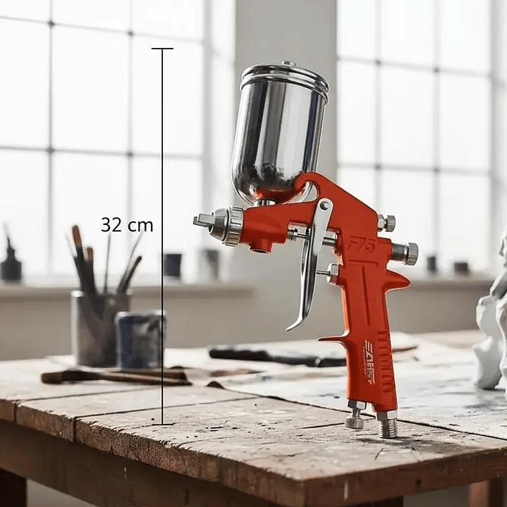 Pistola para Pintar por Gravedad 400 ml Alta Presión – Boquilla Ajustable 7