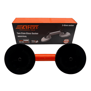 Ventosa Doble Profesional para Vidrio y Cerámica 80kg - Afixs 118mm