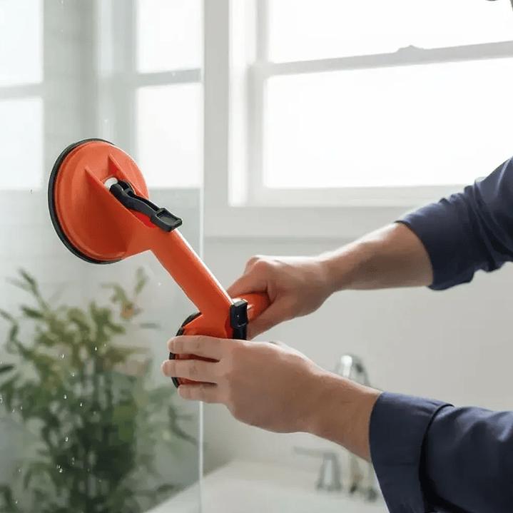 Ventosa Doble Profesional para Vidrio y Cerámica 80kg - Afixs 118mm 6