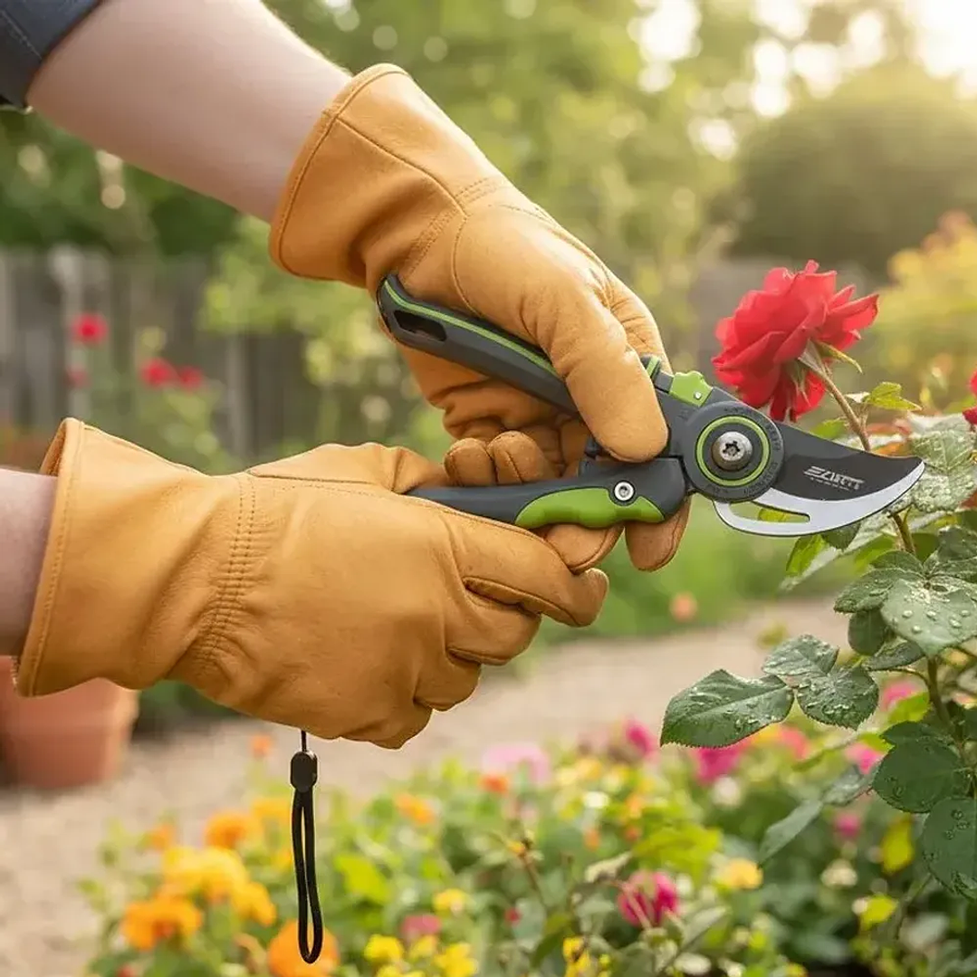 Tijera de Podar Manual 20mm Afixs-Tool Acero SK5 para Pasto y Ramas 6