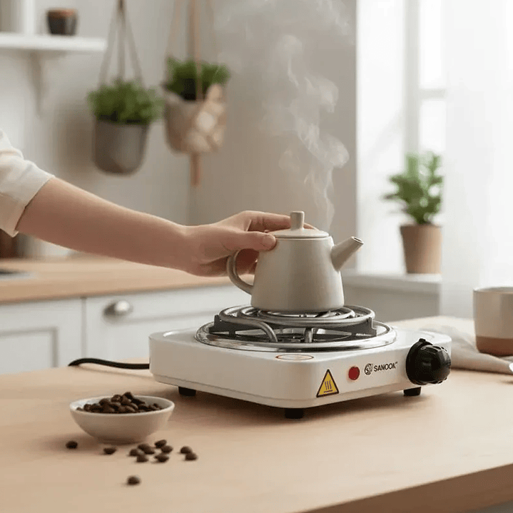 Cocinilla Eléctrica Sanook Mcasa - 1500W Inox con Eficiencia A++ 3