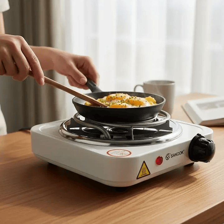 Cocinilla Eléctrica Sanook Mcasa - 1500W Inox con Eficiencia A++ 4