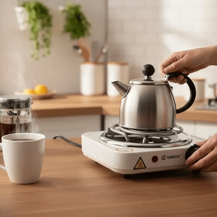 Cocinilla Eléctrica Sanook Mcasa - 1500W Inox con Eficiencia A++ 5