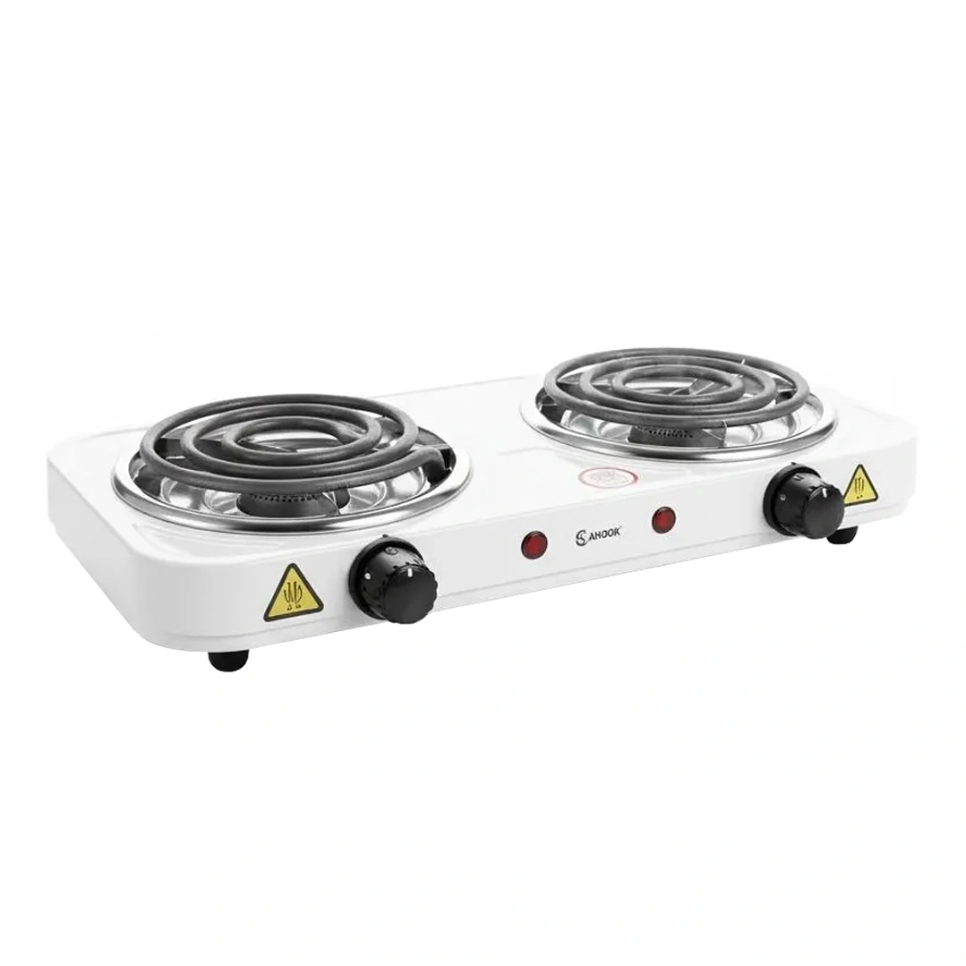 Cocinilla Eléctrica Doble Sanook Mcasa - 2 Platos Inox 2000W A++ 1