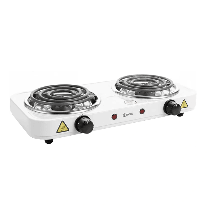 Cocinilla Eléctrica Doble Sanook Mcasa - 2 Platos Inox 2000W A++ 1