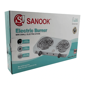 Cocinilla Eléctrica Doble Sanook Mcasa - 2 Platos Inox 2000W A++