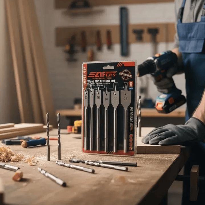 Juego de Brocas Planas para Madera Afixs-Tools - Set 6 Piezas 10-25mm 5