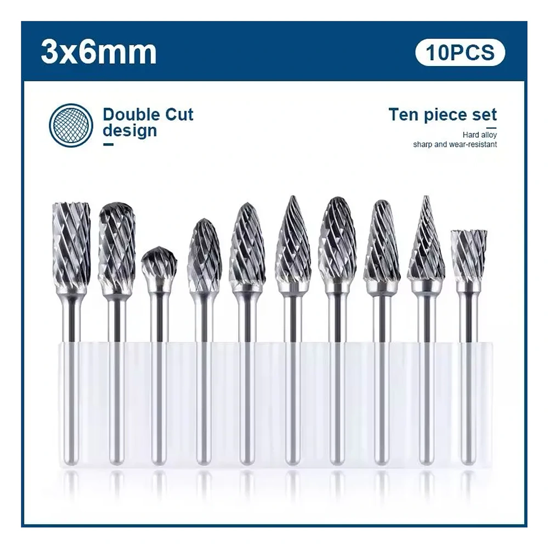 Set de 10 Fresas Rotativas Mcasa para Metal y Dremel - Aleación Dura 5