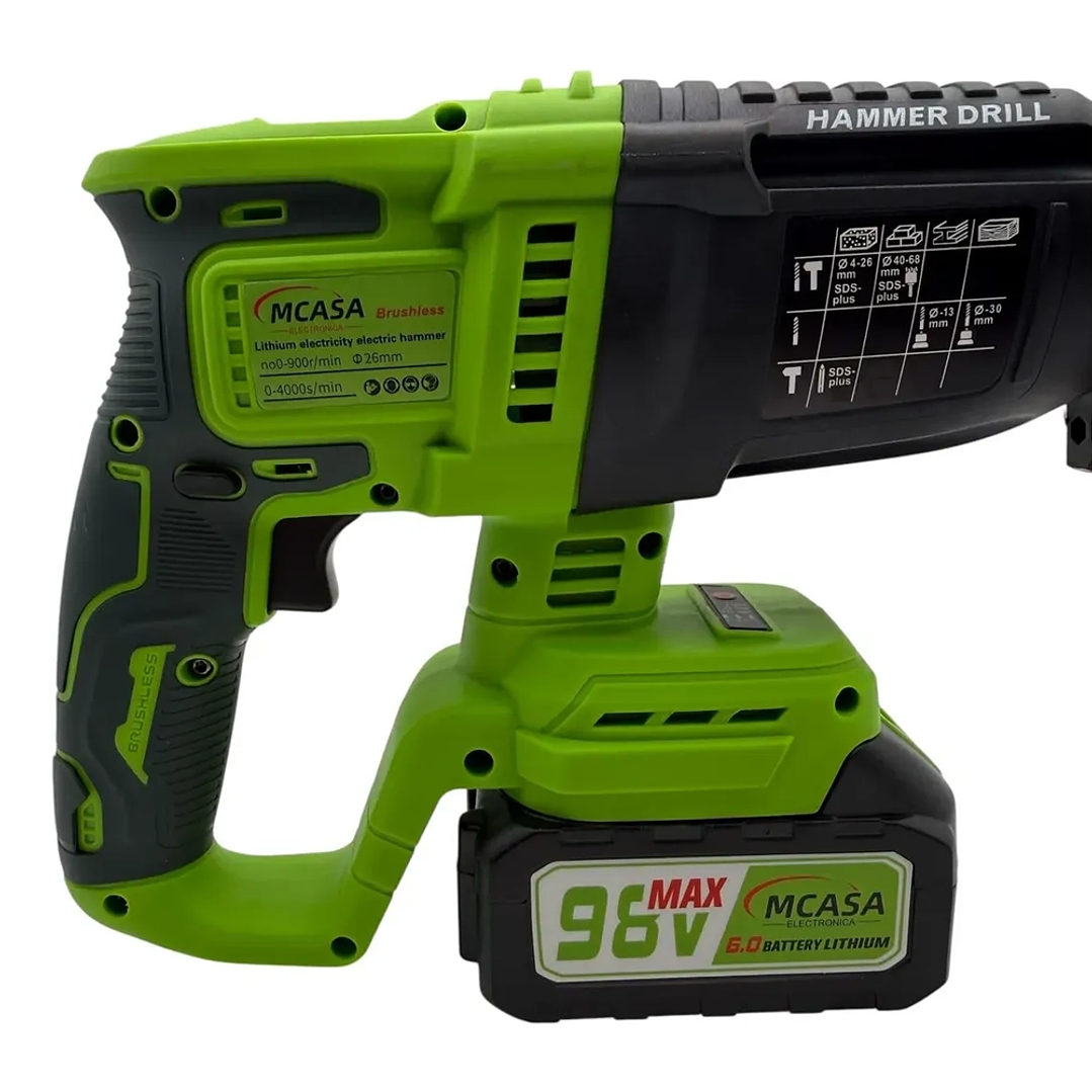 Rotomartillo Inalambrico Brushless Hammer Profesional mcasa 4