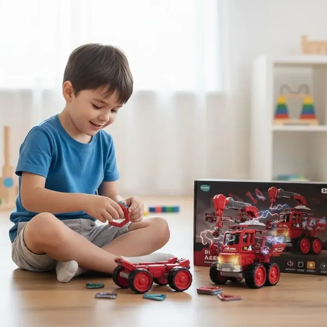 Juego de Bomberos Magnético con Luces  5