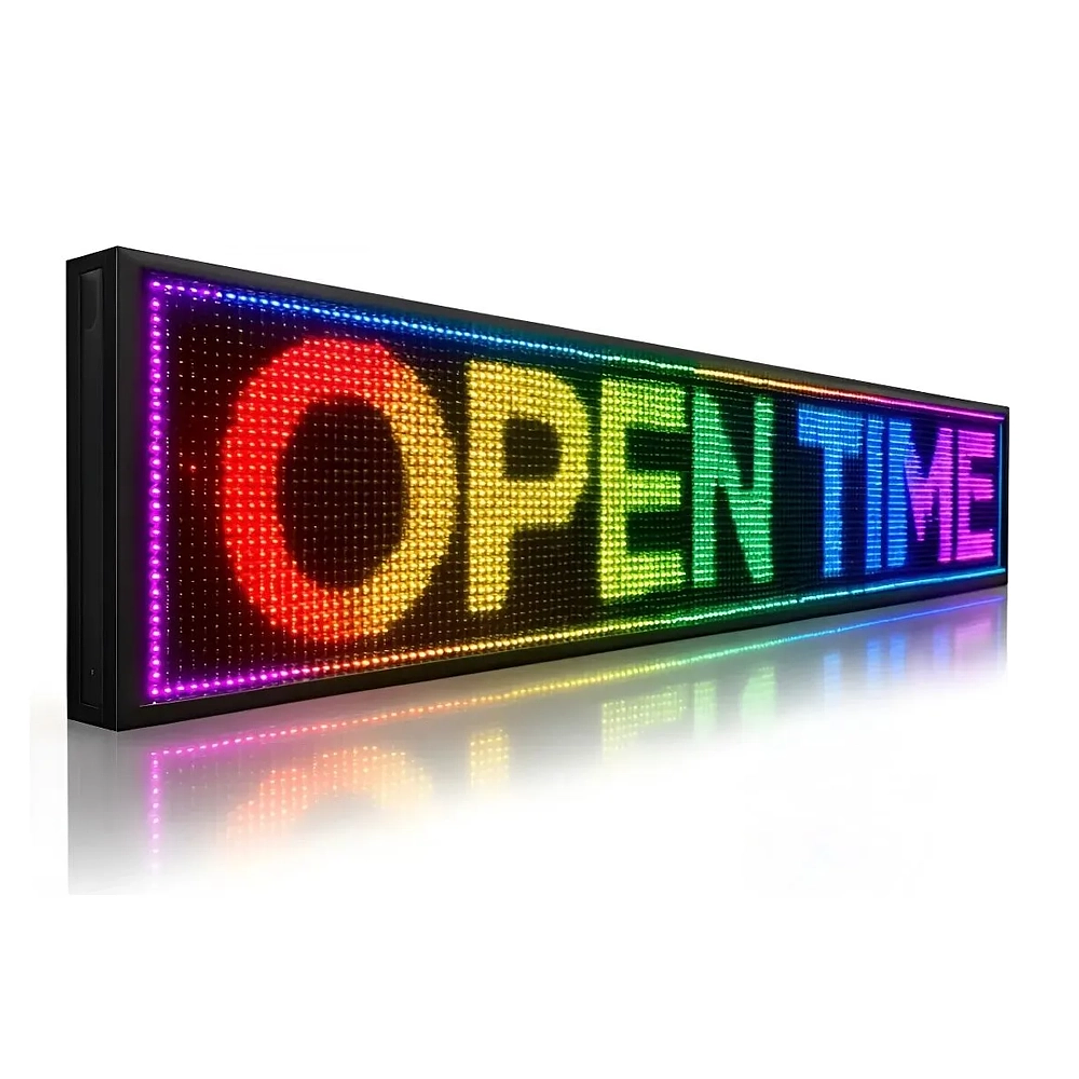 Letrero Programable Multicolor Wifi 130x20 RGB 2