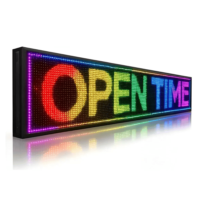 Letrero Programable Multicolor Wifi 130x20 RGB 2