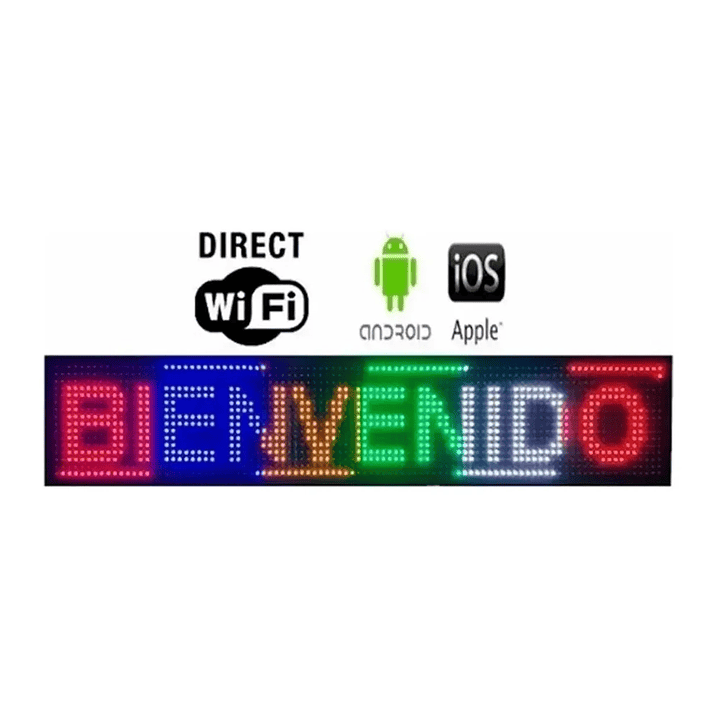 Letrero Programable Multicolor Wifi 67x20 100  2