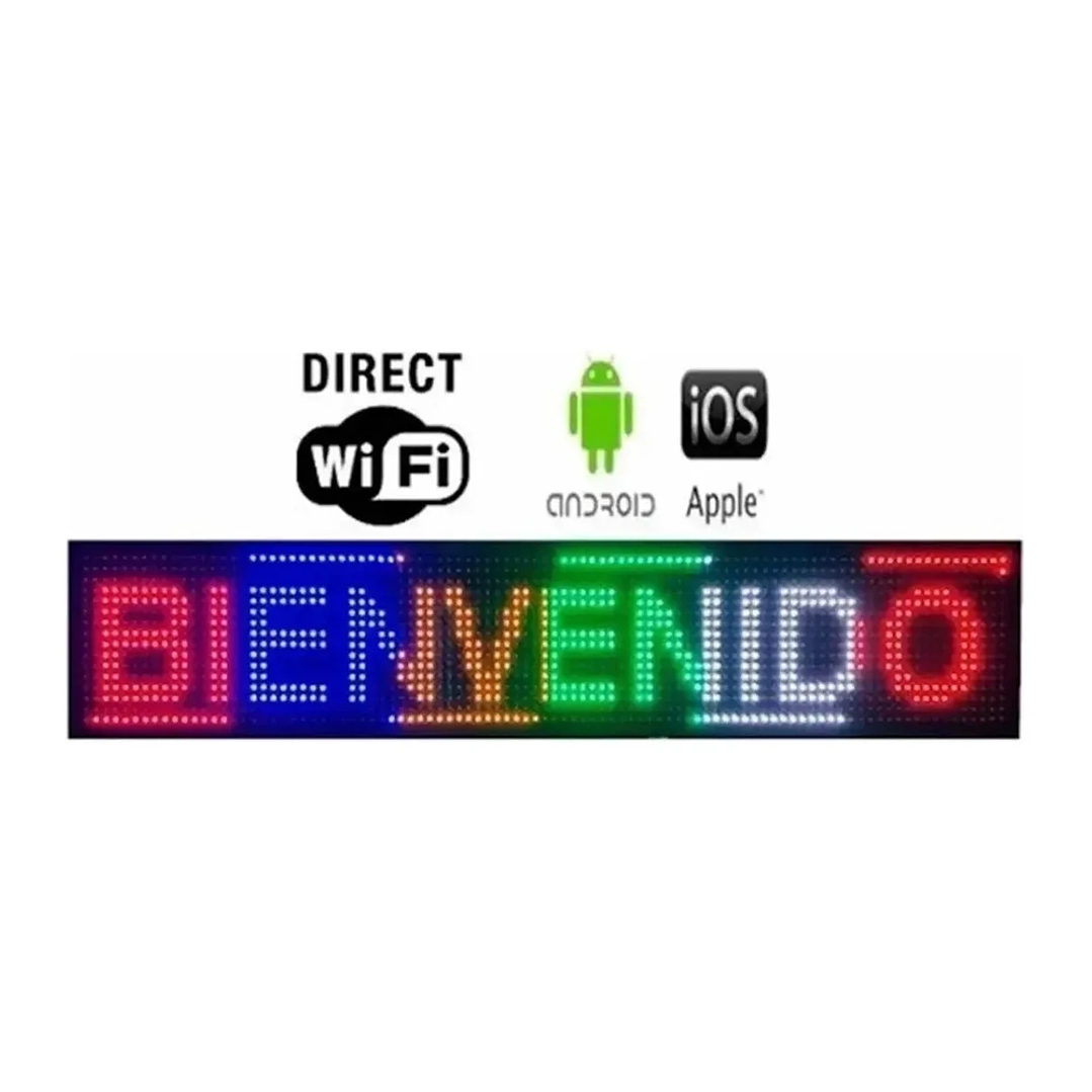 Letrero Programable Multicolor Wifi 100x20 3