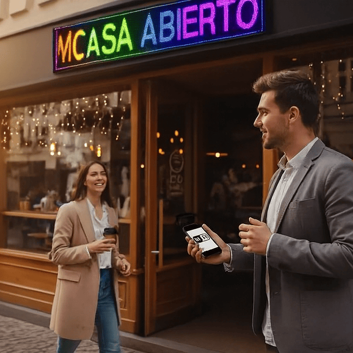 Letrero Programable Multicolor Wifi 100x20 4