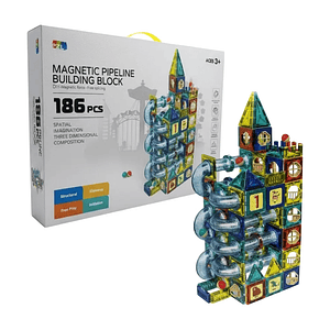 Juego de Bloques Magnéticos Space Block Diy 186 piezas