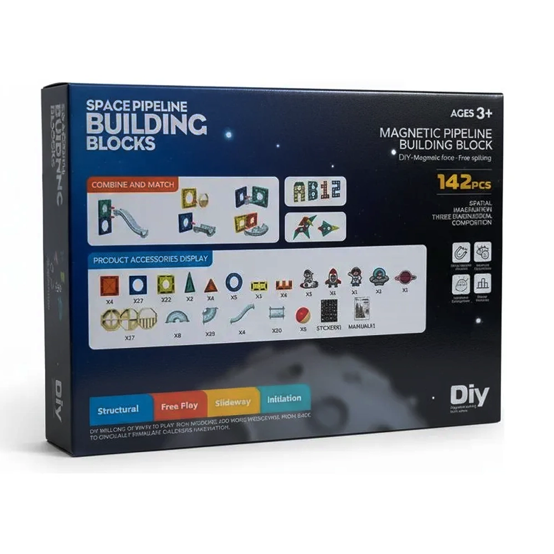 Juego de Bloques Magnéticos Space Block Diy 142 piezas 4