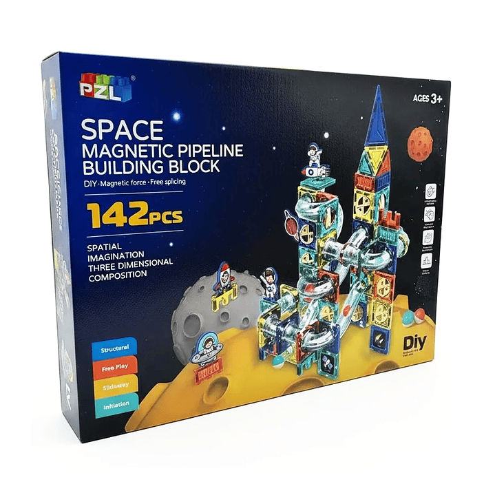 Juego de Bloques Magnéticos Space Block Diy 142 piezas 3